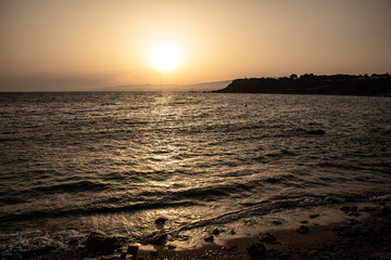 Le Castella, Calabria, Italy sunset over the sea