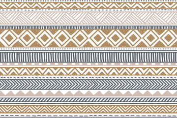 Ethnic vector seamless pattern. Tribal geometric background, boho motif, maya, aztec ornament illustration. rug textile print texture