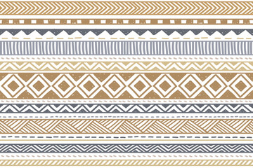 Ethnic vector seamless pattern. Tribal geometric background, boho motif, maya, aztec ornament illustration. rug textile print texture