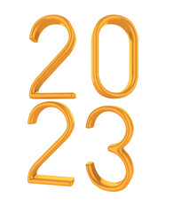 numbers made from golden letters