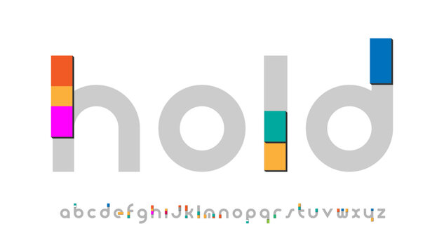 Modern stylish typography alphabet small letter logo design