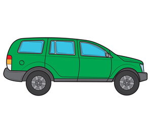 SUV in isolate on a white background. Vector illustration.