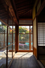 Interior of the classic Japan wooden house