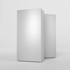 blank white box in isolated white background