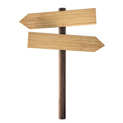 Wooden singboard hanging 3d render