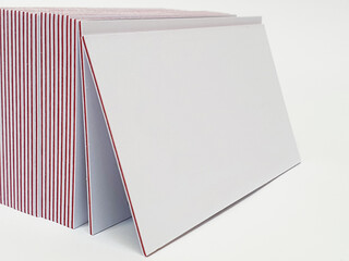 Template of blank business cards with laminated multilayer