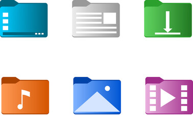 Folder icons for web, PC and mobile