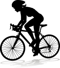 Bike and Bicyclist Silhouette
