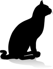 Silhouette Cat Pet Animal