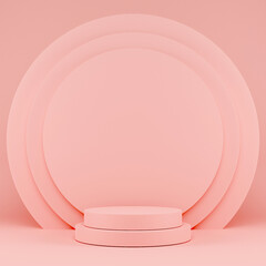 Platform soft pink background wallpaper used in products presentation 