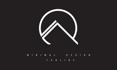 AQ or QA Minimal Logo Design 