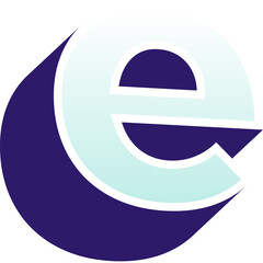 Obraz premium Alphabet 3D type illustration. letter e.