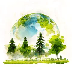 Foto op Canvas Illustration of environmentally friendly and ecology concept © pkproject
