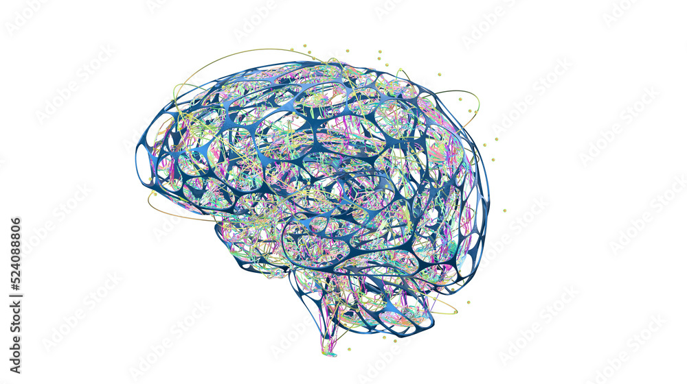 Aufkleber brain testing result with computer interface, Abstract. Innovative technology