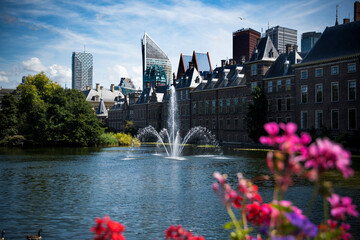 The grand Binnenhof buildings in the centre of The Hague