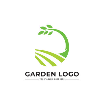 Simple farm logo. Farm animal sign. Green logotype for farm. Symbol for agricultural products.