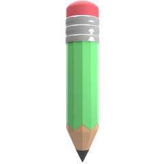 3d cute pencil illustration, for UI, poster, banner, social media post. 3D rendering