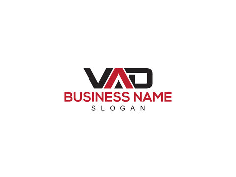 Monogram VAD Logo Icon, Unique vad Logo Letter Vector Image Design For Store Or Business