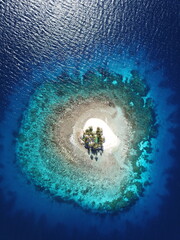 Uninhabited island JEEP island in Chuuk, Micronesia. Here is the world's greatest wreck diving...