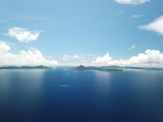 Uninhabited island JEEP island in Chuuk, Micronesia. Here is the world's greatest wreck diving destination.