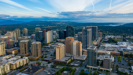 Fototapeta na wymiar The Modern Tech Town of Bellevue Washington
