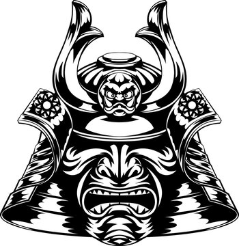 recommend clip art: Samurai Mask Graphic
