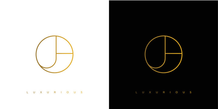 Modern and luxury letter JA initials logo design