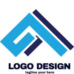 modern and simple design concept. logo with simple and gradient color template logo for company vector file eps 10