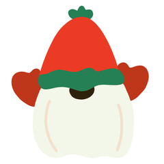 Red Gnome Cute with Christmas Party