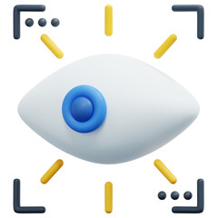 vision 3d render icon illustration