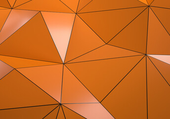 3D orange abstract geometric wallpaper