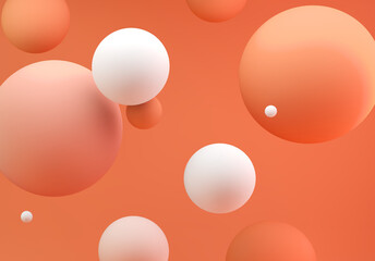 3D orange abstract geometric wallpaper