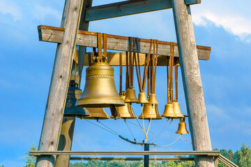 Bells in the belfry of the Russian church