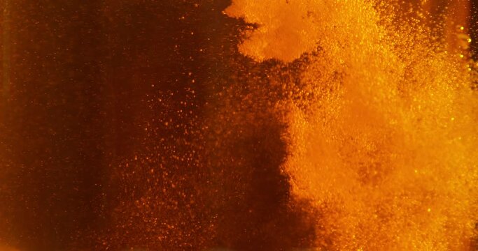 Super slow motion of macro shot of pouring beer drink, close-up. Filmed on high speed cinema camera, 1000 fps.