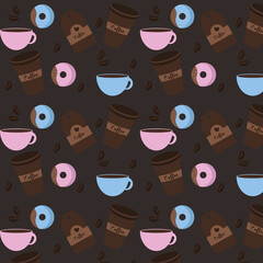 seamless pattern with monsters