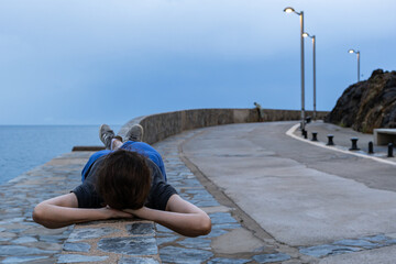 person on the pier