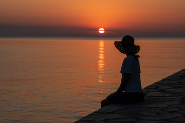 Sitting there watching the sunrise.