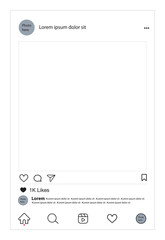 Instagram Page Design vector illustration