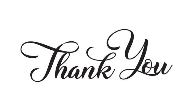 Thank you text vector illustration