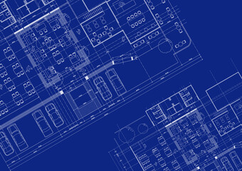 Floor plan designed building on the drawing.