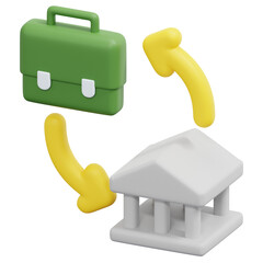 b2g 3d render icon illustration