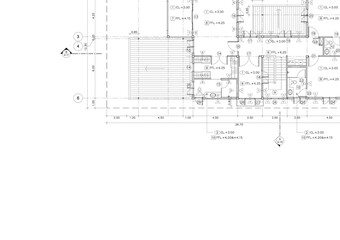 Floor plan designed building on the drawing.