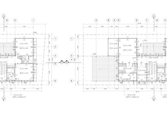 Floor plan designed building on the drawing.