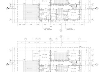 Floor plan designed building on the drawing.