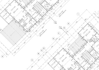 Floor plan designed building on the drawing.