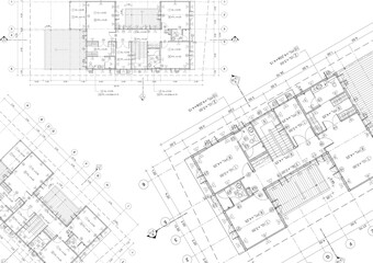 Floor plan designed building on the drawing.