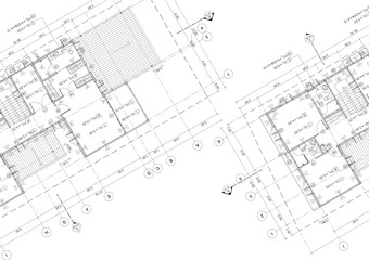 Floor plan designed building on the drawing.