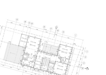 Floor plan designed building on the drawing.