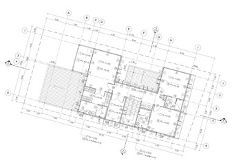 Floor plan designed building on the drawing.