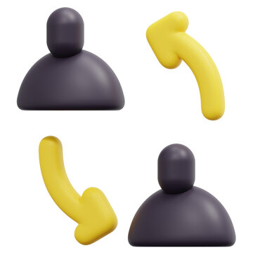 c2c 3d render icon illustration